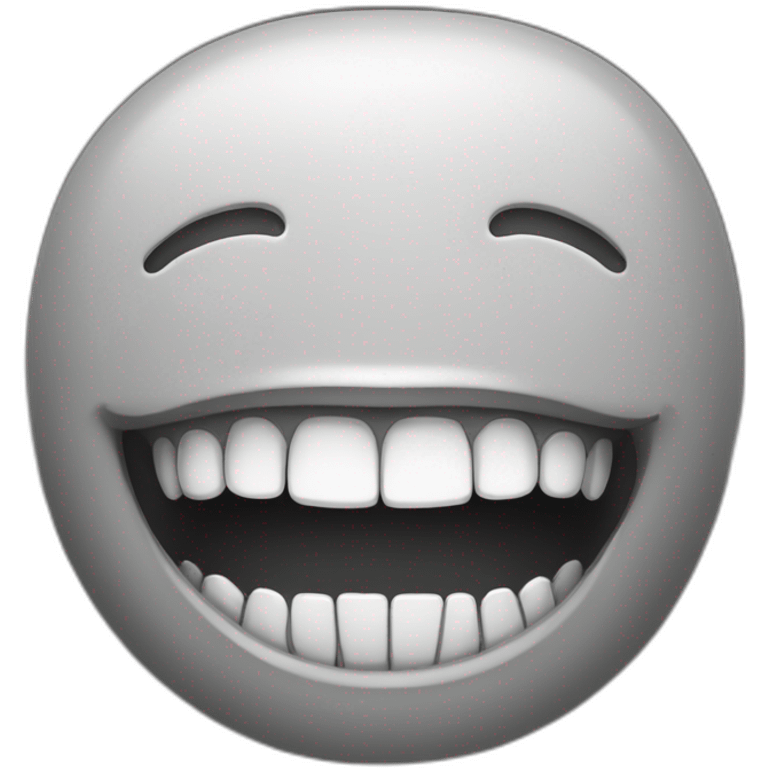 serene teeth in greyscale emoji