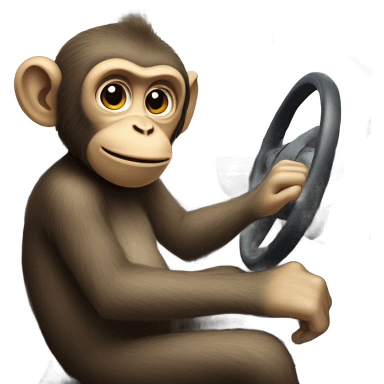 monkey in a car emoji