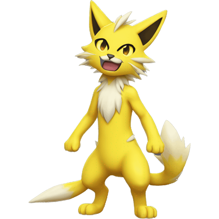 Yellow lombax-Zeraora-Renamon-cat full body emoji