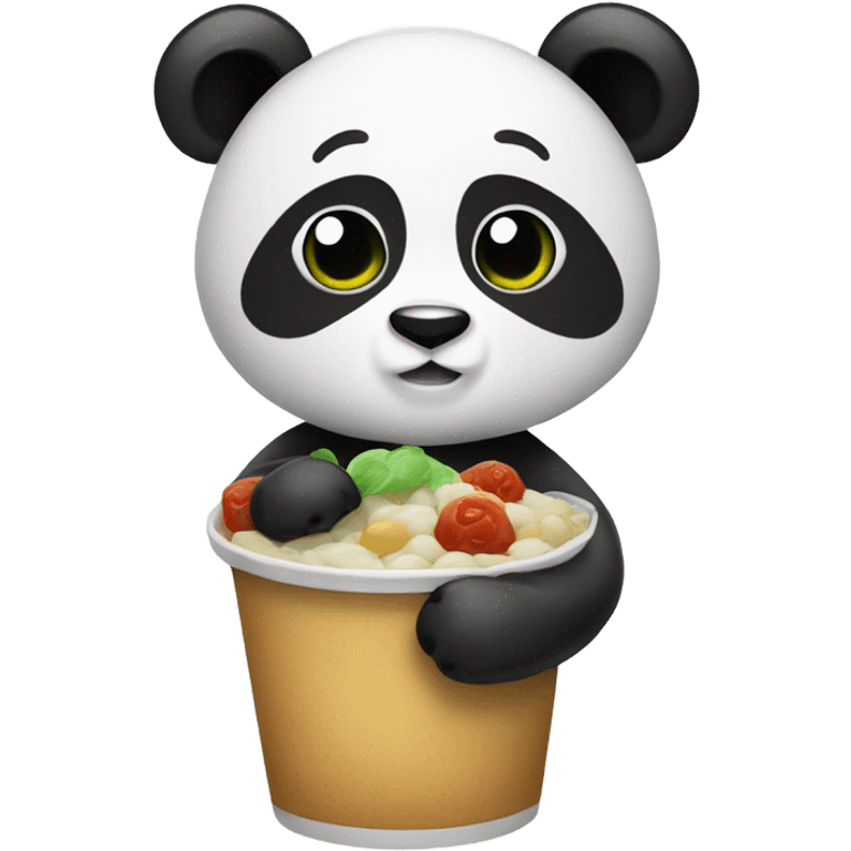 Panda with boba emoji