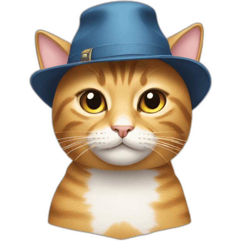 cat wearing hat emoji