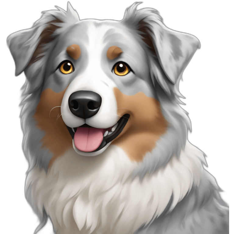 Grey australian shepherd emoji