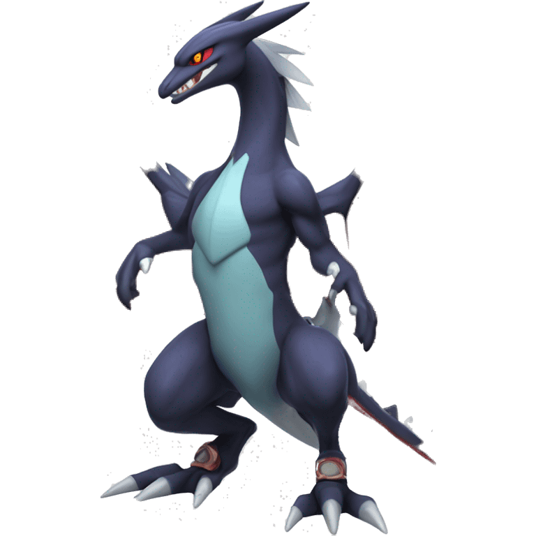 Edgy Cool Legendary Badass Godly Nargacuga-Noivern-Latias-Garchomp-Pokémon with markings Full Body emoji