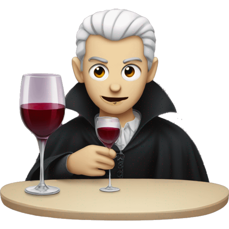 vampire drinking wine emoji