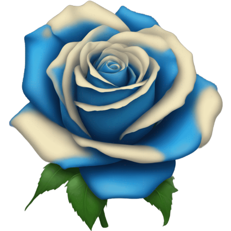 black and blue rose emoji