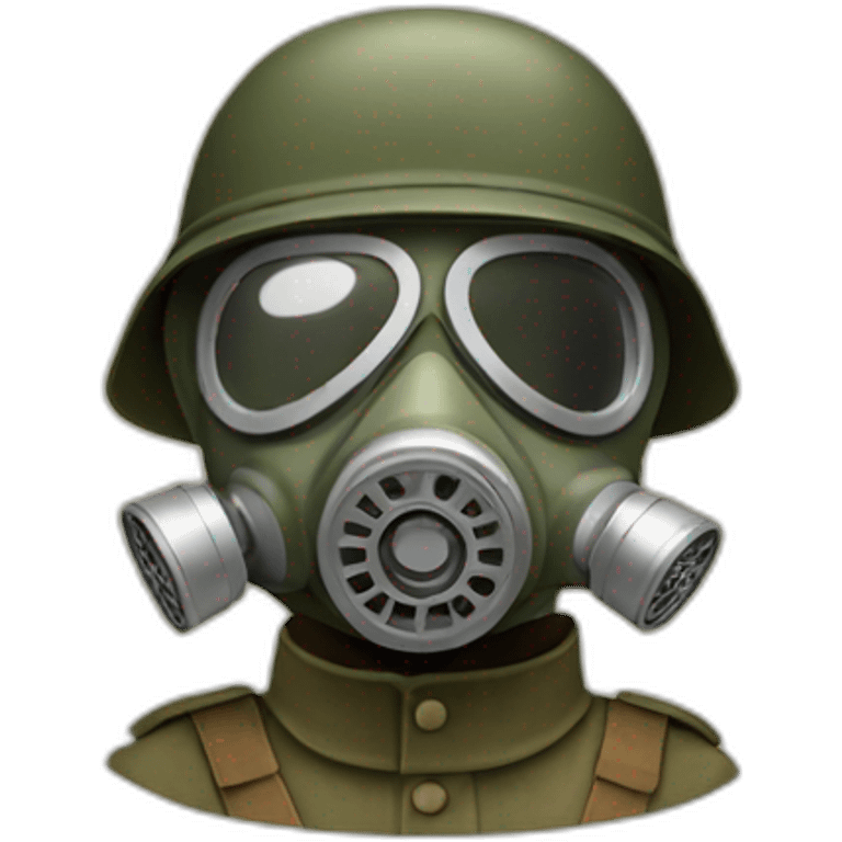 ww1 soldier wearing a gas mask emoji