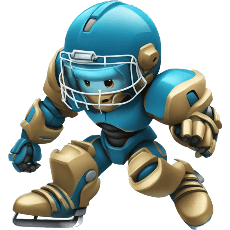 cleatus the football robot playing ice hockey  emoji