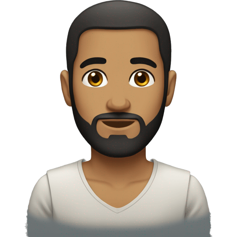 Egyptian vary short hair and beard emoji