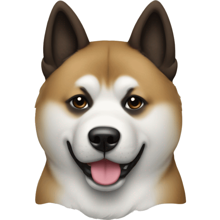 Akita americano negro emoji