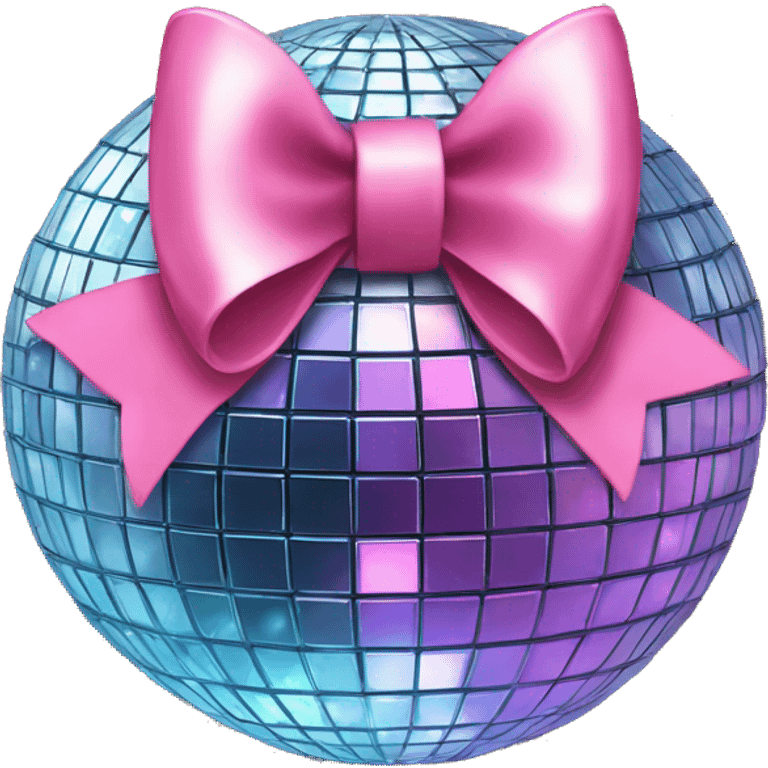 Disco ball with a bow emoji