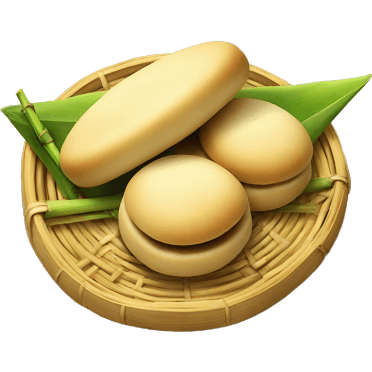 A small section of bamboo and steamed buns emoji