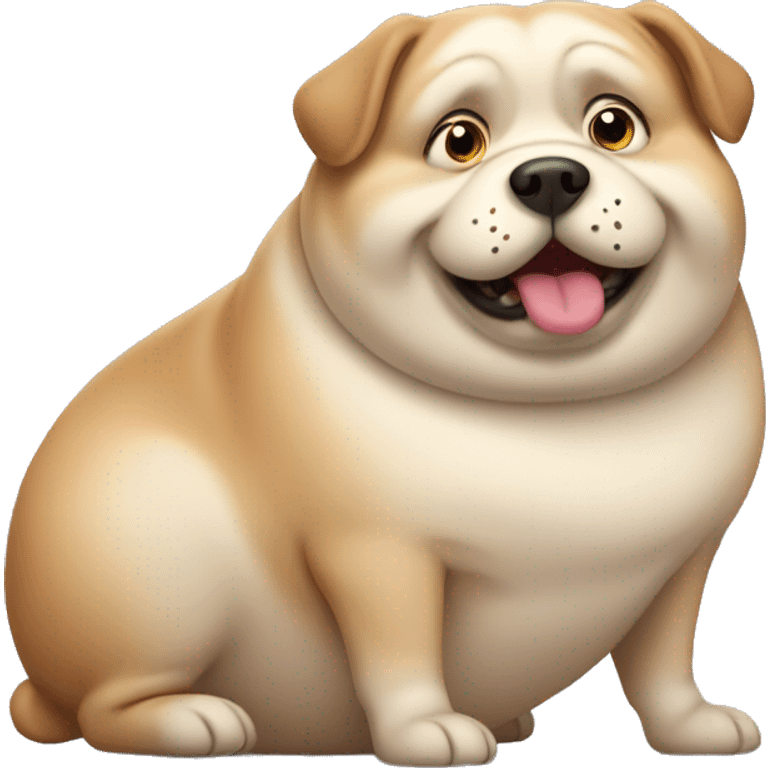 fat obese dog emoji