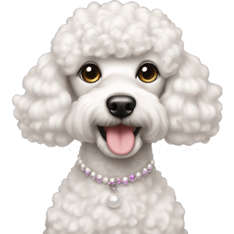 poodle white pearl emoji