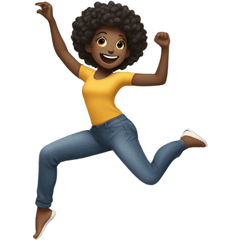 Black girl dancing in her seat emoji