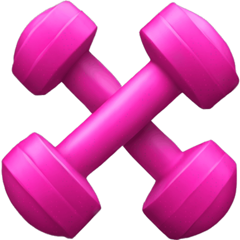 Pink dumbbells crossed  emoji