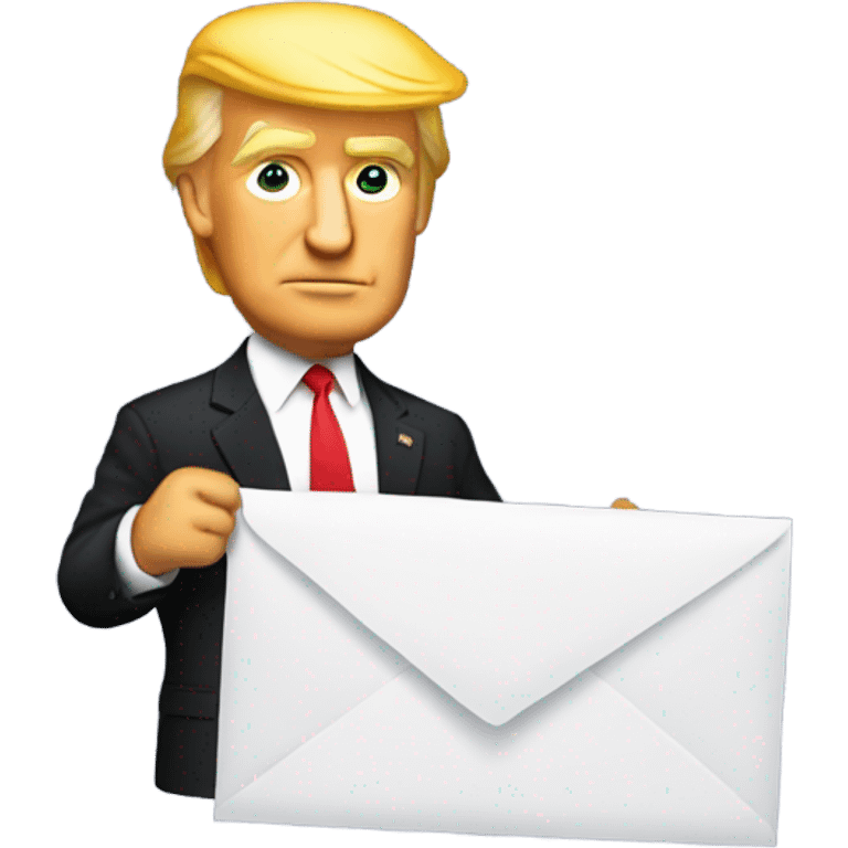 trump holdingup the letter y emoji