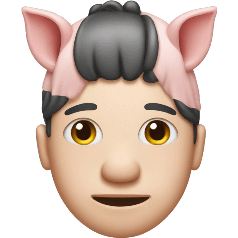 person with pig on his head  emoji