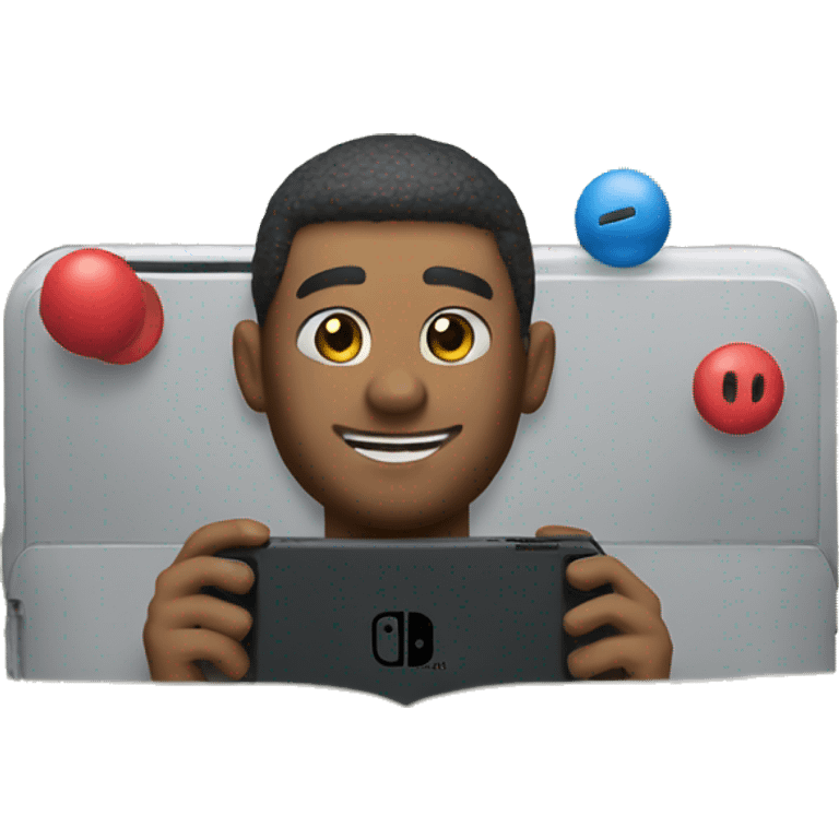 playing a Nintendo Switch emoji