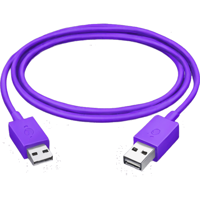 Purple usb cable  emoji