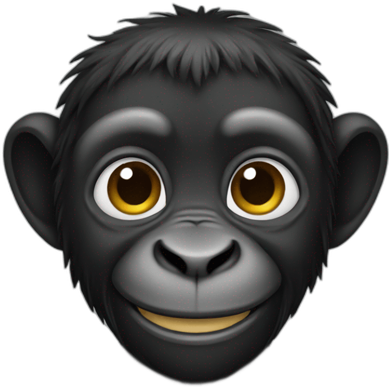 Black monkey emoji