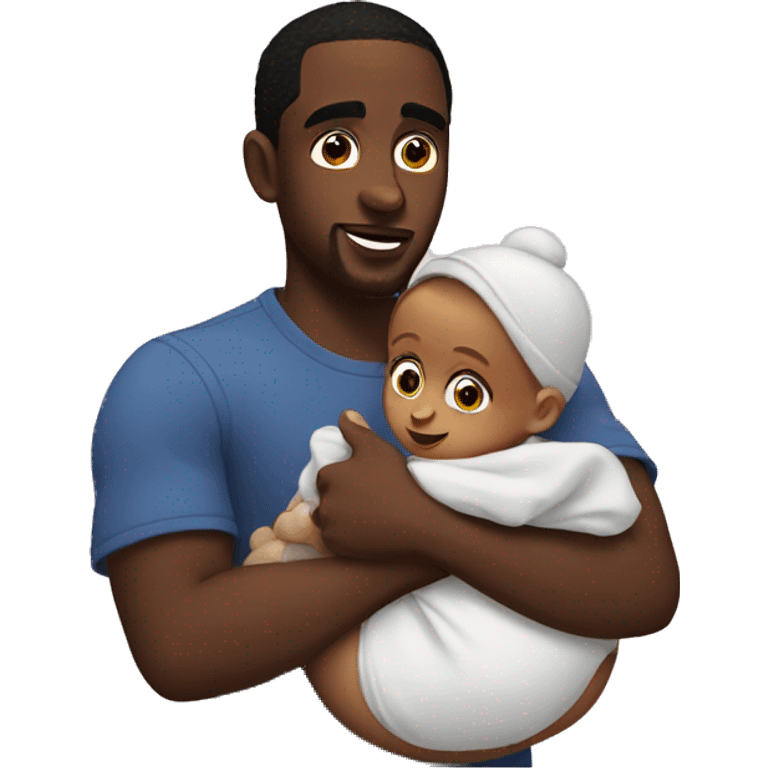 Diddy holding a baby emoji