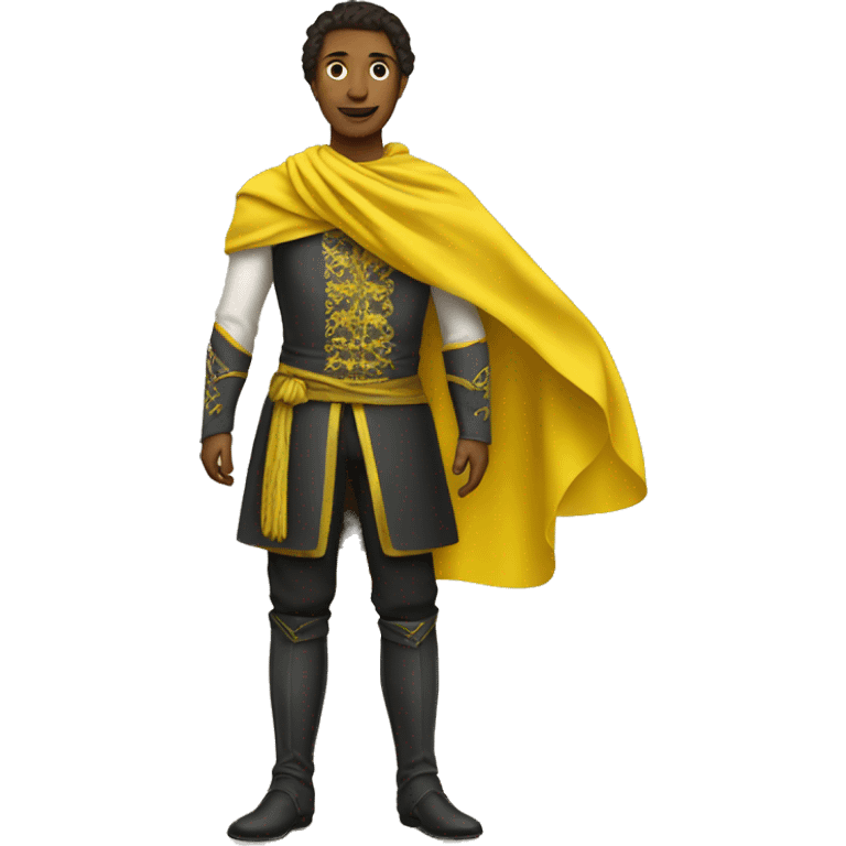 standing prince with yellow cloth emoji