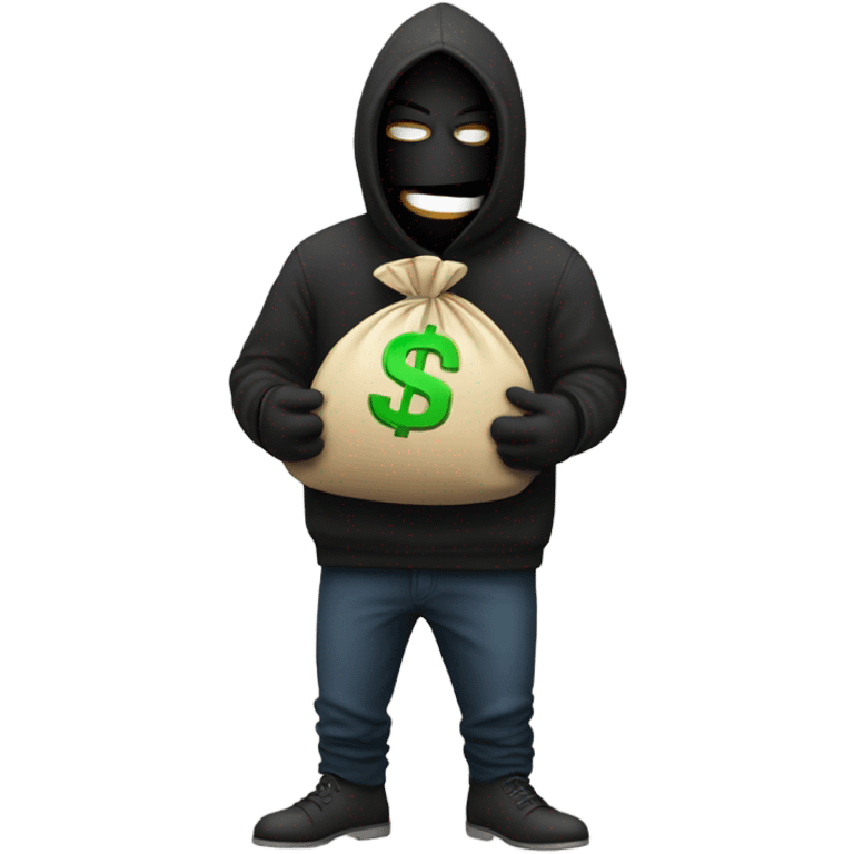 Robber holding a money bag emoji