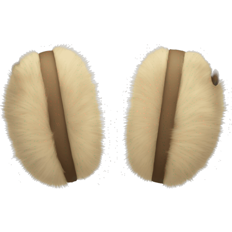 beige fur earmuffs emoji