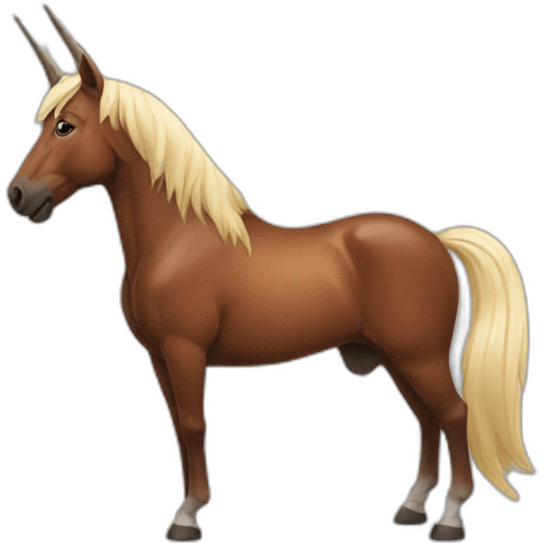 Horse with two horns emoji