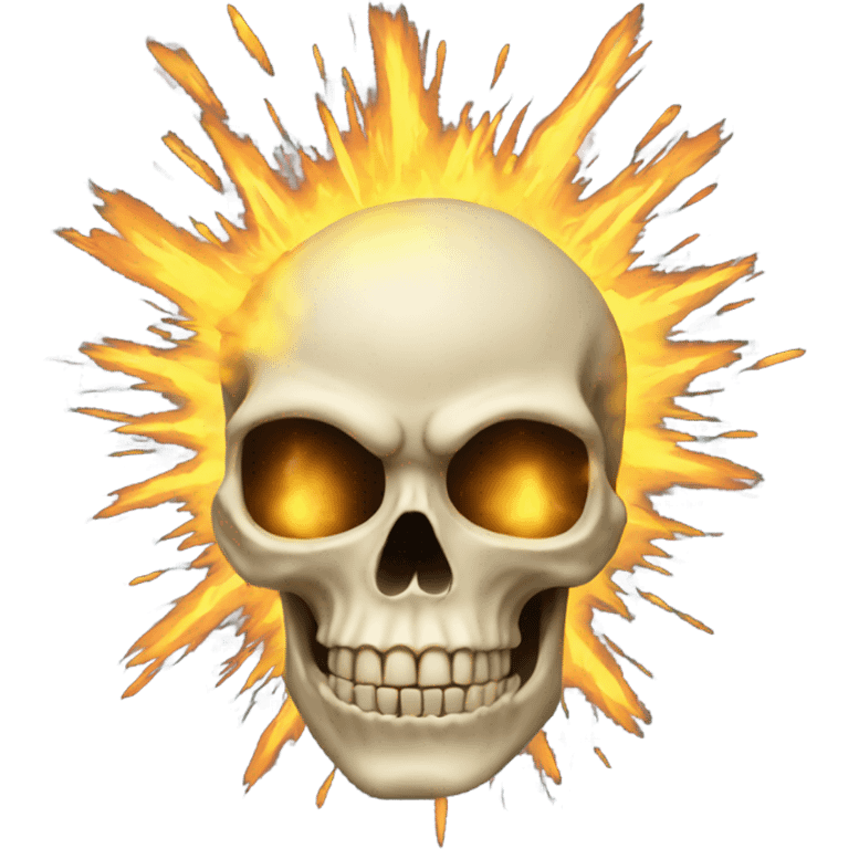 Skull emoji head exploding emoji