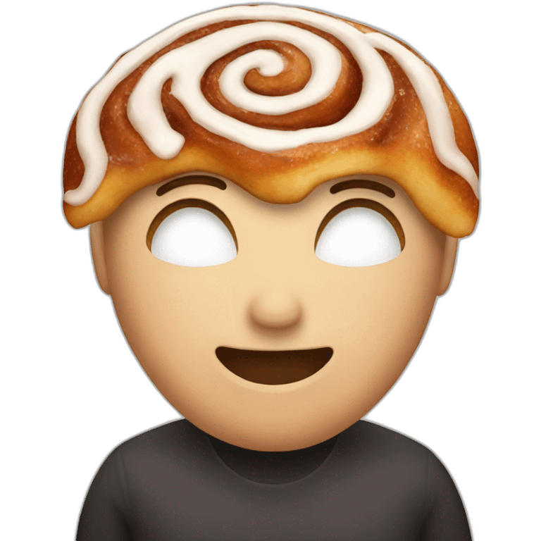 cinnamon roll head emoji