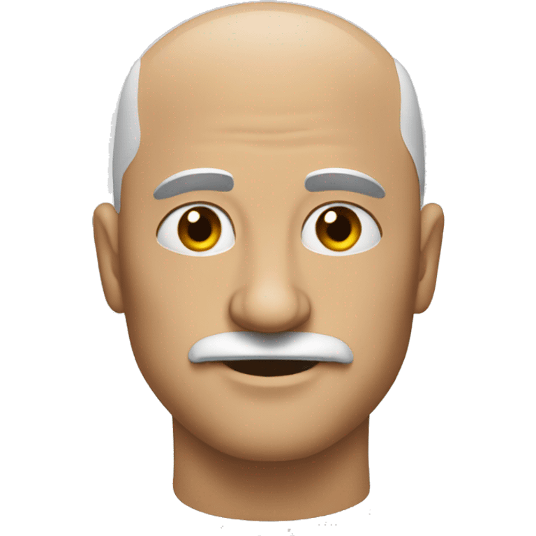 semi bald mustache man emoji