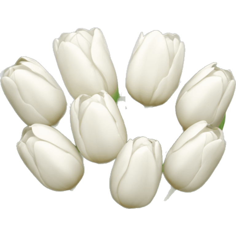 white tulip bouquet  emoji