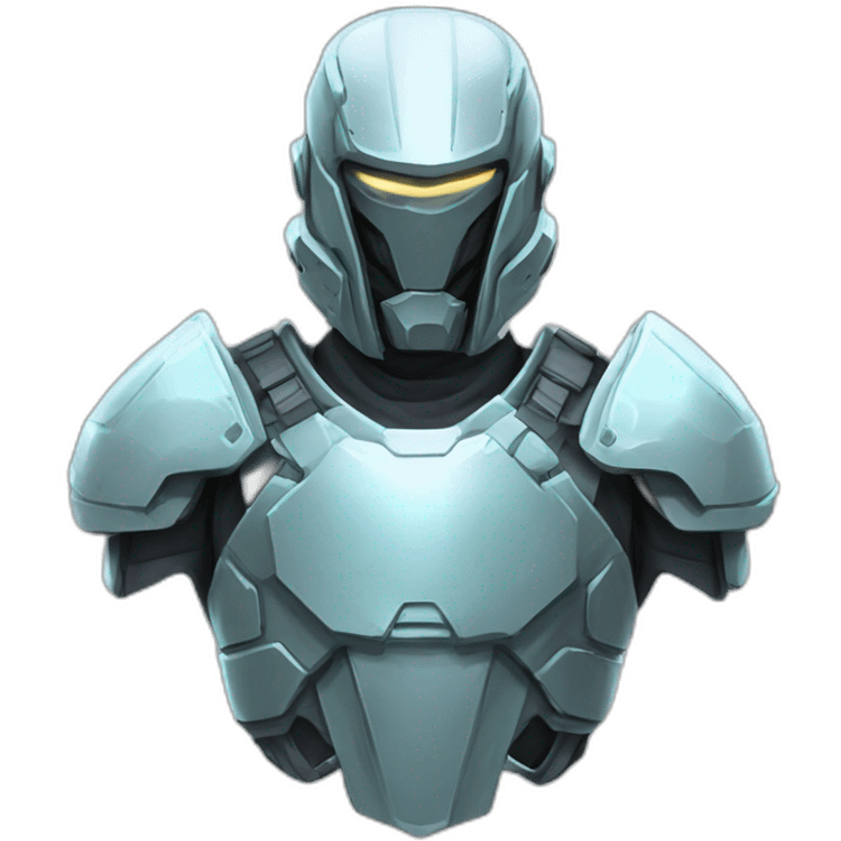 futuristic Phantom Infiltration armored breastplate colored with ghost effect emoji