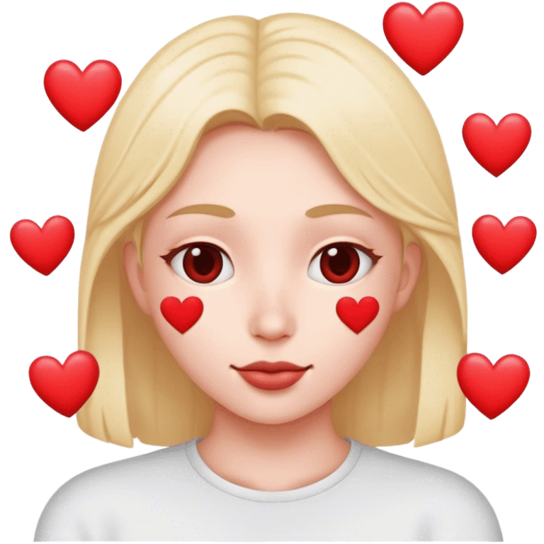 carita con corazones emoji