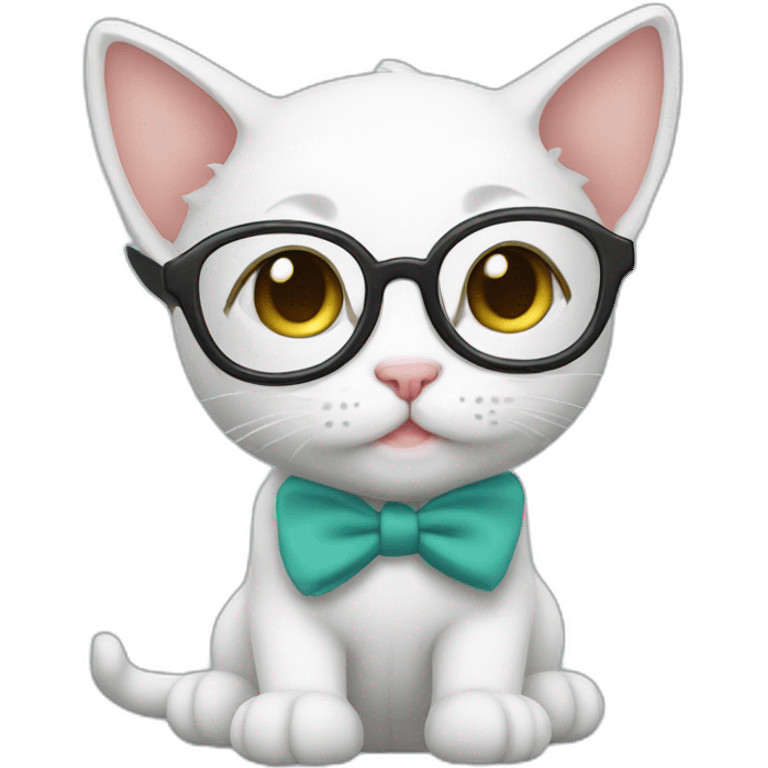 Nerdy baby cat emoji