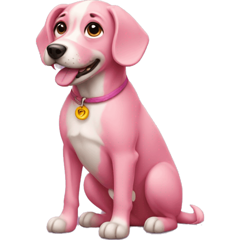 pink dog emoji