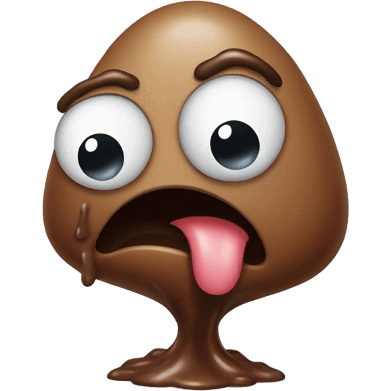 scared poo emoji