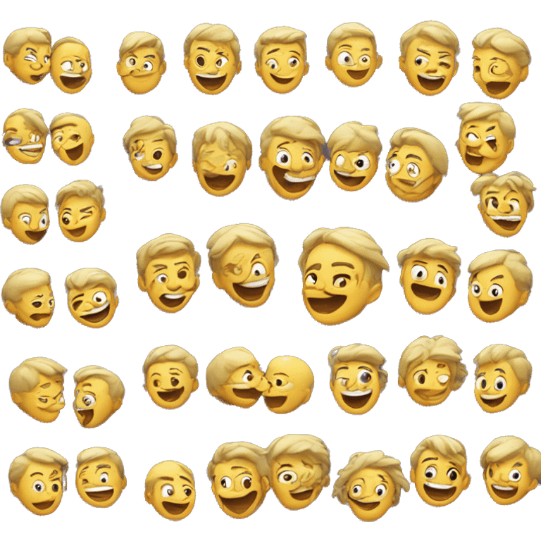 streamers with happy expressions emoji