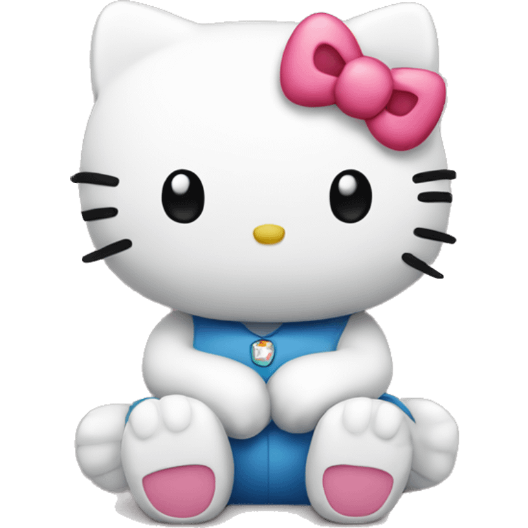 Hello kitty sitting emoji