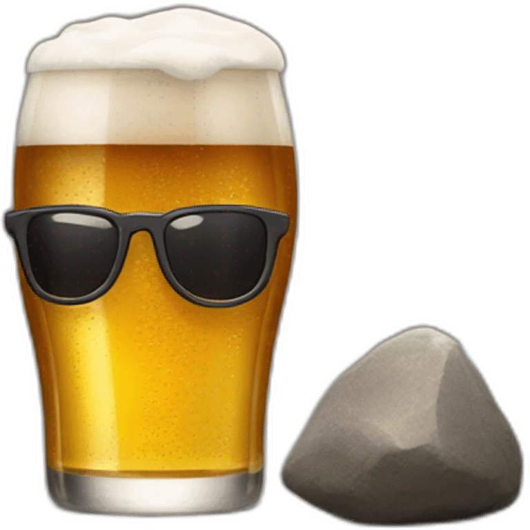 the rocks en train de boire une bière emoji