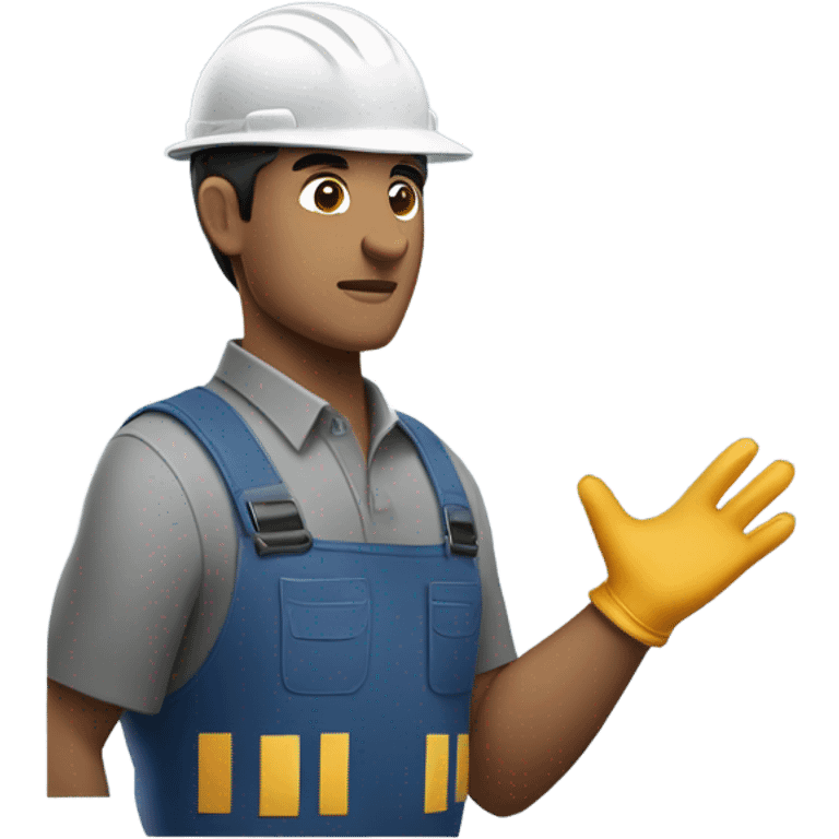 Latino blue collar man emoji