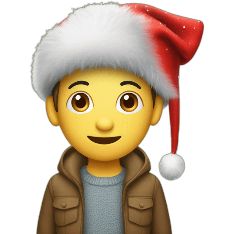 Carpincho con un gorro de navidad emoji