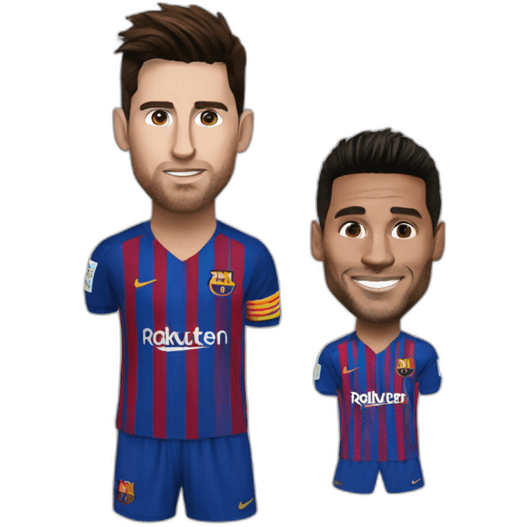 Messi and cristiano emoji