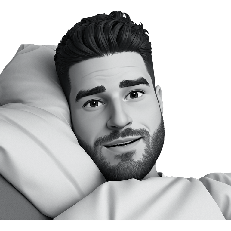 bearded boy in monochrome emoji