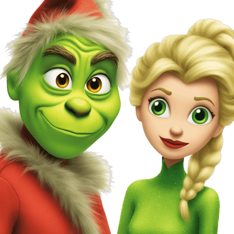 Grinch with Cindy Lou Ho emoji