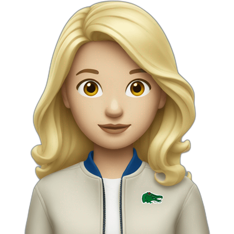 Blond girl with lacoste jacket emoji