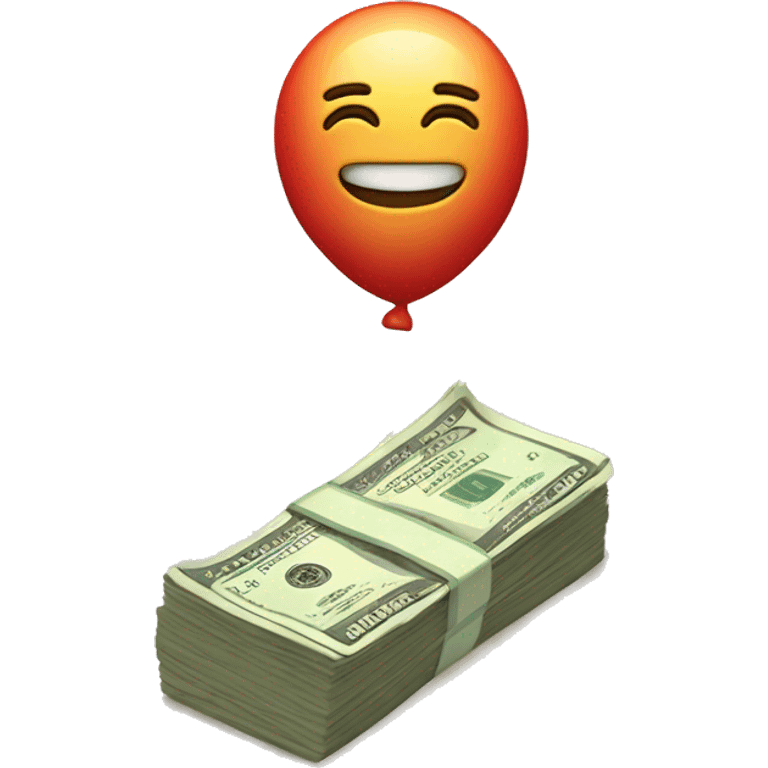 Sending money with love emoji