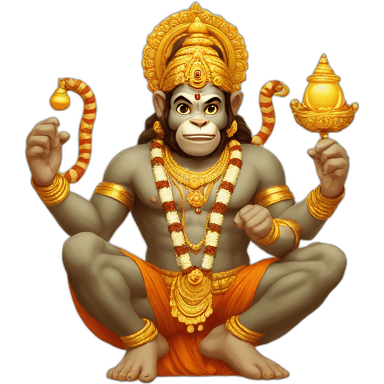 hanuman ji with gada emoji