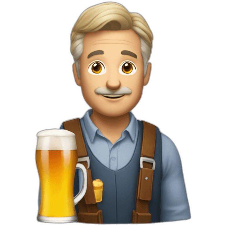 Papa avec une bière emoji